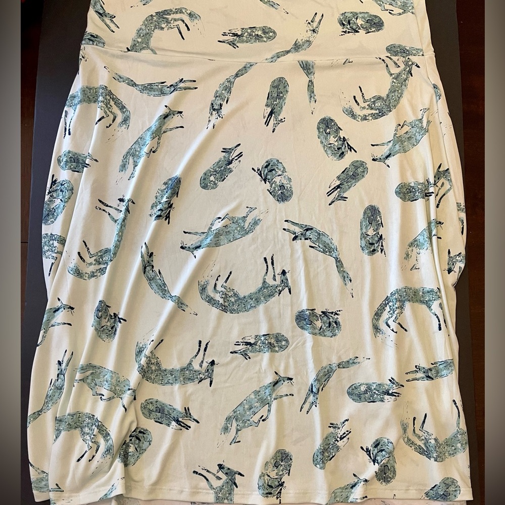 Lularoe A-line skirt - fox print - SO CUTE. - Size 3xl